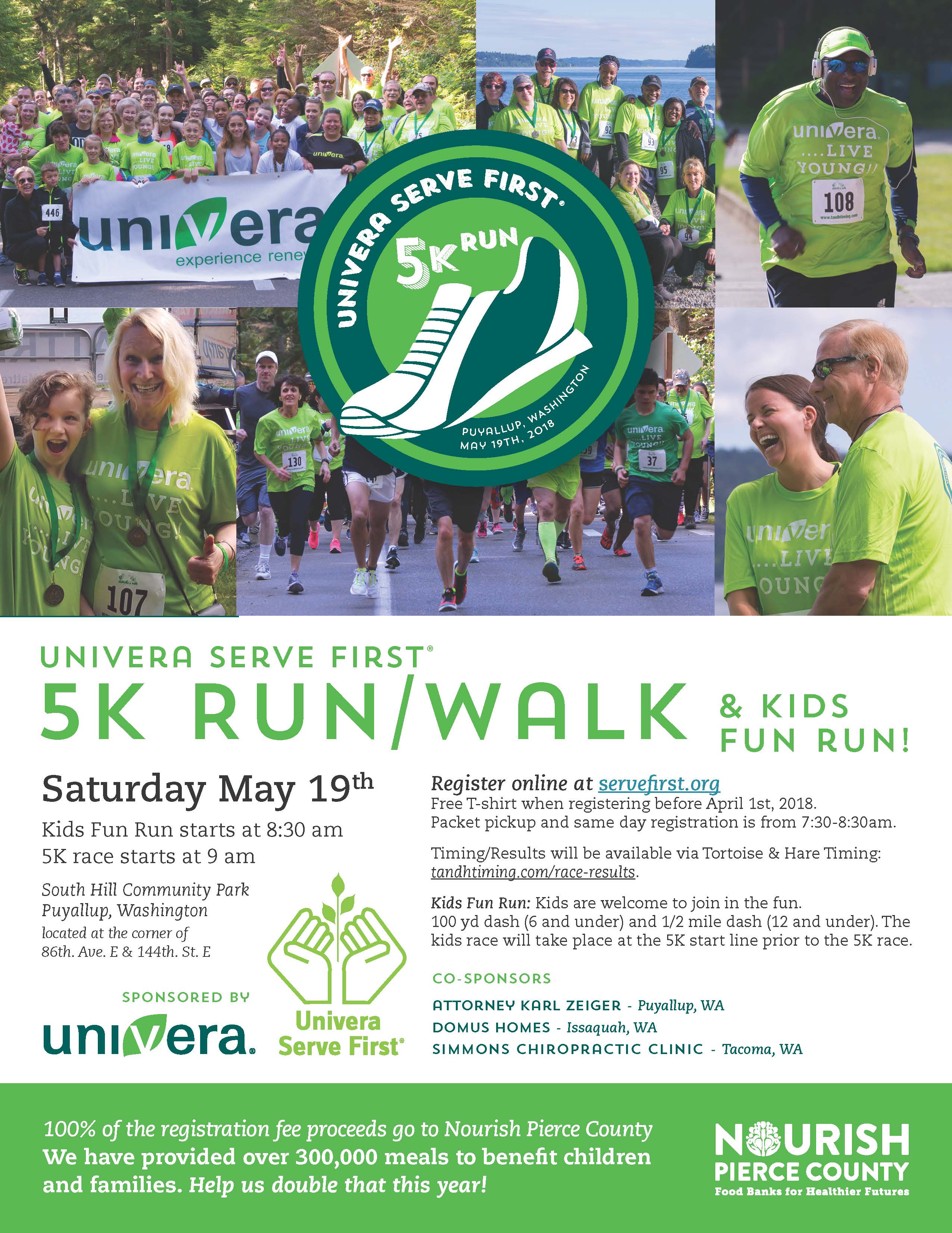 Univera Serve First 5k Run Walk Kids Fun Run Greater Tacoma